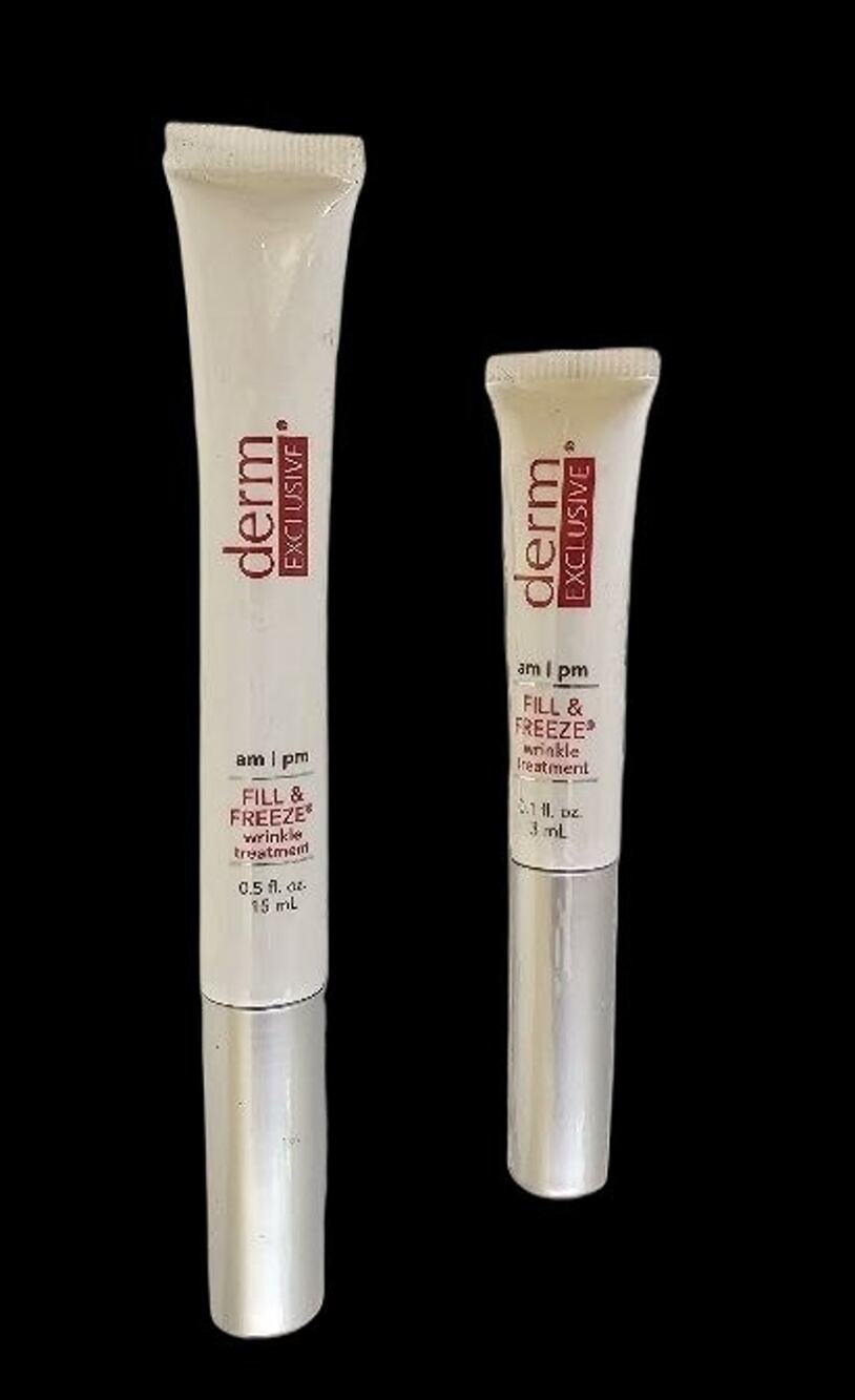 TWO Derm Exclusive AM/PM Fill & Freeze Wrinkle Treatment 0.5 & 0.1 fl oz SEALED